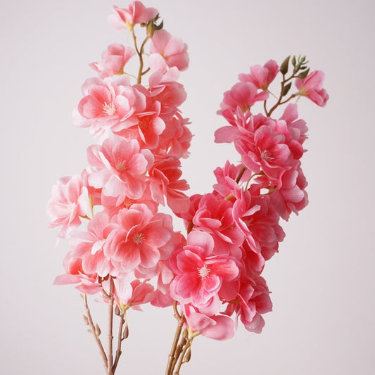 Artificial Cherry Blossom Branch – 27.6" Premium Real-Touch Moisture-Retaining Faux Flower for Wedding & Home Décor