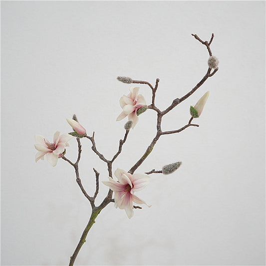 Artificial Magnolia Stem – 28.3" Premium Real-Touch Faux Flower for Home Décor