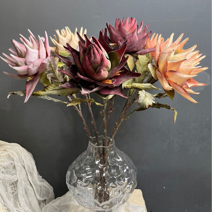 Artificial Vintage Large Pineapple Flower Branch