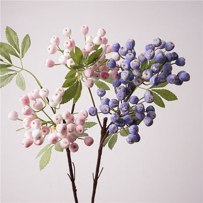 Artificial Large Blueberry Branch – Home Décor Fruit Stem