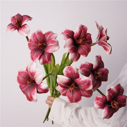 Artificial PU Brownie Tulip – High-Quality Lifelike Flower