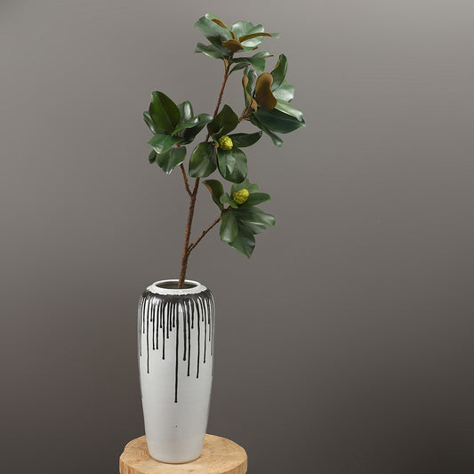 Tall Artificial Magnolia Leaf Branch wtih Buds